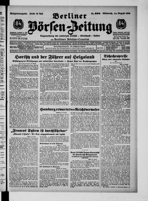 Berliner Börsen-Zeitung vom 24.08.1938