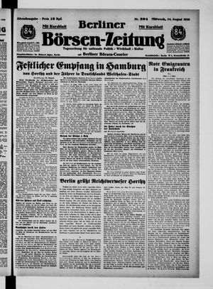 Berliner Börsen-Zeitung vom 24.08.1938