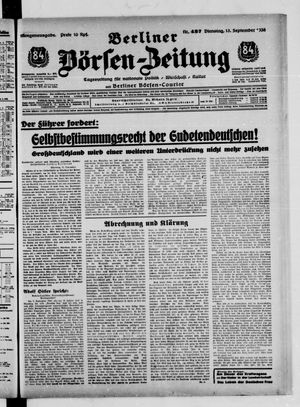 Berliner Börsen-Zeitung vom 13.09.1938