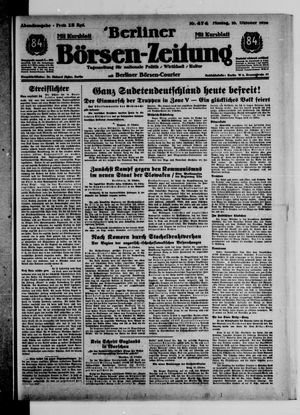 Berliner Börsen-Zeitung vom 10.10.1938