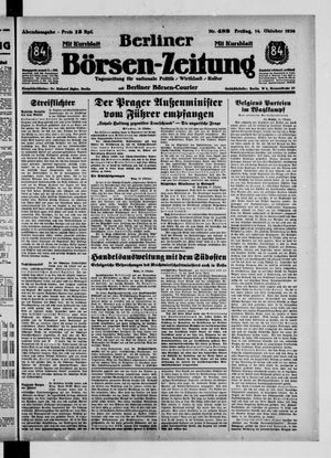 Berliner Börsen-Zeitung vom 14.10.1938