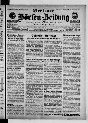 Berliner Börsen-Zeitung vom 18.10.1938