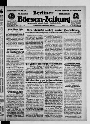 Berliner Börsen-Zeitung vom 20.10.1938