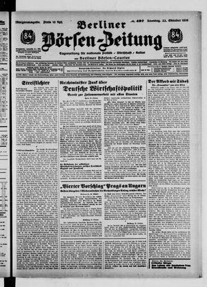 Berliner Börsen-Zeitung vom 23.10.1938