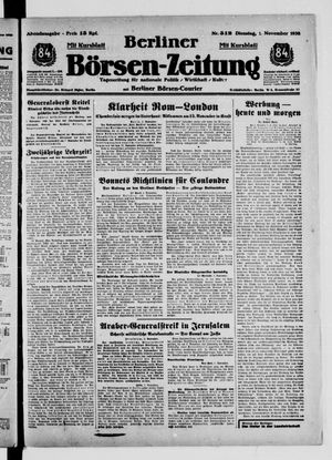 Berliner Börsen-Zeitung vom 01.11.1938