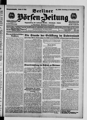 Berliner Börsen-Zeitung vom 06.11.1938