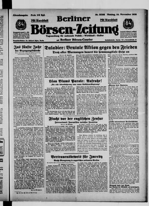 Berliner Börsen-Zeitung vom 28.11.1938