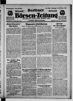 Berliner Börsen-Zeitung vom 29.11.1938