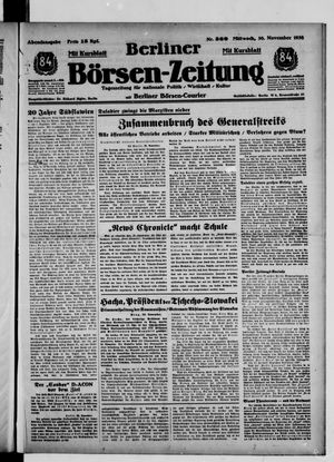 Berliner Börsen-Zeitung vom 30.11.1938
