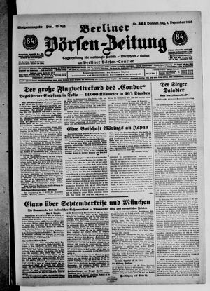 Berliner Börsen-Zeitung vom 01.12.1938