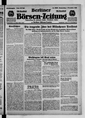 Berliner Börsen-Zeitung vom 01.12.1938