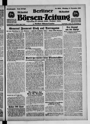Berliner Börsen-Zeitung vom 27.12.1938