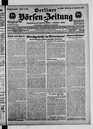 Berliner Börsen-Zeitung vom 28.12.1938