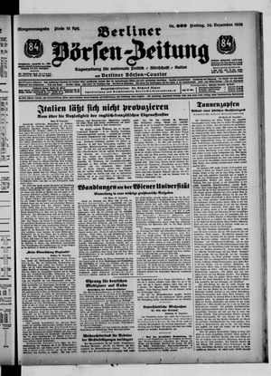 Berliner Börsen-Zeitung vom 30.12.1938