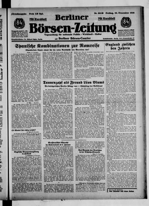 Berliner Börsen-Zeitung vom 30.12.1938
