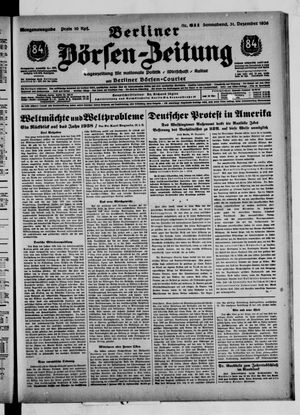 Berliner Börsen-Zeitung vom 31.12.1938