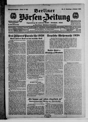 Berliner Börsen-Zeitung vom 01.01.1939