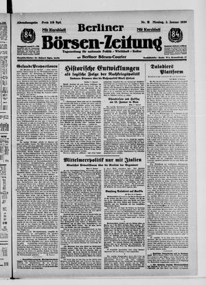 Berliner Börsen-Zeitung vom 02.01.1939