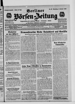 Berliner Börsen-Zeitung vom 03.01.1939