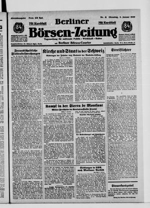 Berliner Börsen-Zeitung vom 03.01.1939