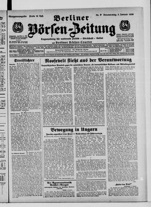 Berliner Börsen-Zeitung vom 05.01.1939