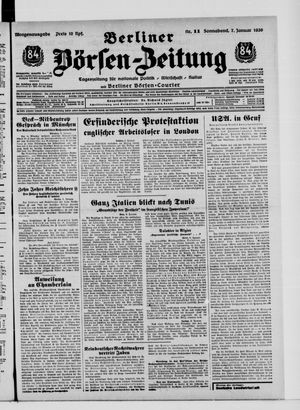 Berliner Börsen-Zeitung vom 07.01.1939