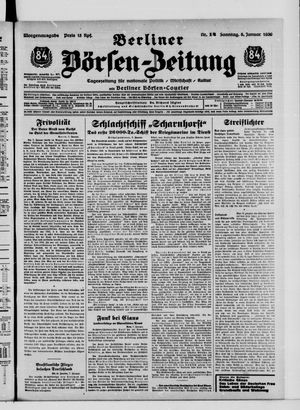 Berliner Börsen-Zeitung vom 08.01.1939