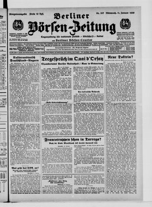 Berliner Börsen-Zeitung vom 11.01.1939