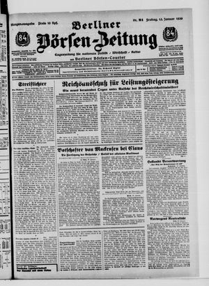 Berliner Börsen-Zeitung vom 13.01.1939