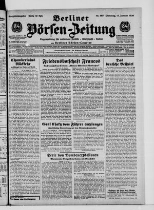 Berliner Börsen-Zeitung vom 17.01.1939