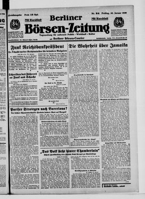Berliner Börsen-Zeitung vom 20.01.1939
