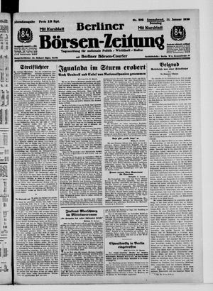 Berliner Börsen-Zeitung vom 21.01.1939