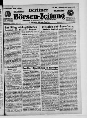 Berliner Börsen-Zeitung vom 25.01.1939