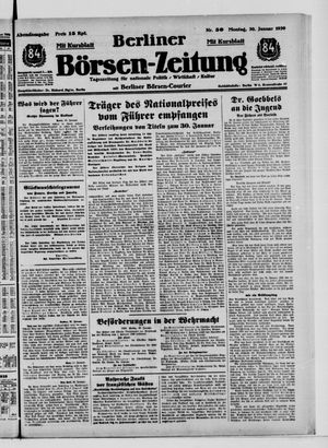 Berliner Börsen-Zeitung vom 30.01.1939