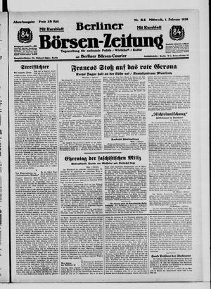 Berliner Börsen-Zeitung vom 01.02.1939