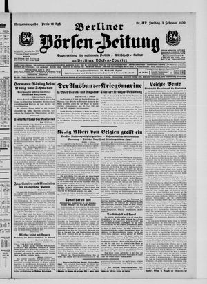 Berliner Börsen-Zeitung vom 03.02.1939