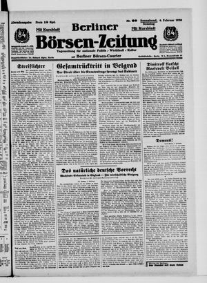 Berliner Börsen-Zeitung vom 04.02.1939