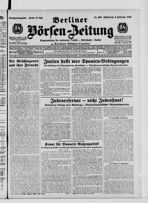 Berliner Börsen-Zeitung vom 08.02.1939