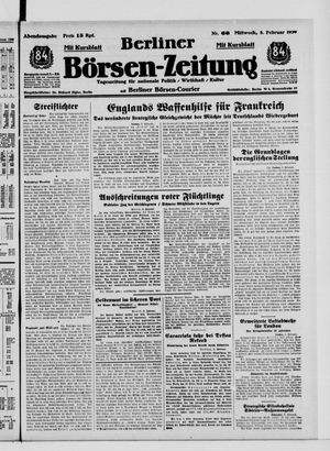 Berliner Börsen-Zeitung vom 08.02.1939