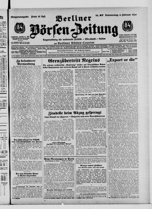 Berliner Börsen-Zeitung vom 09.02.1939