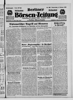 Berliner Börsen-Zeitung vom 09.02.1939