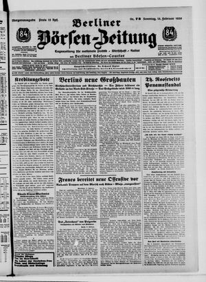 Berliner Börsen-Zeitung vom 12.02.1939