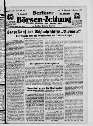 Berliner Börsen-Zeitung vom 14.02.1939