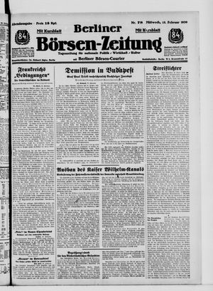 Berliner Börsen-Zeitung vom 15.02.1939