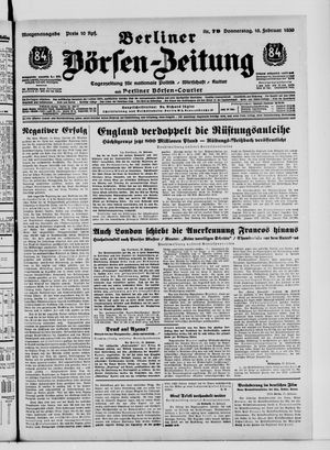 Berliner Börsen-Zeitung vom 16.02.1939