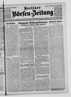 Berliner Börsen-Zeitung vom 21.02.1939
