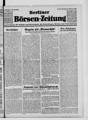 Berliner Börsen-Zeitung vom 21.02.1939