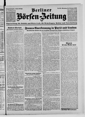 Berliner Börsen-Zeitung vom 28.02.1939