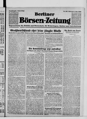 Berliner Börsen-Zeitung vom 01.03.1939