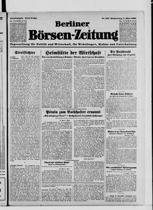 Berliner Börsen-Zeitung vom 02.03.1939